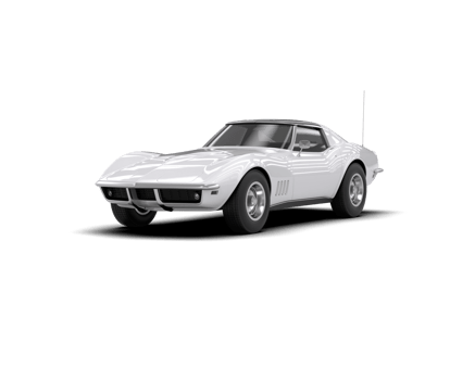 Muscle car isolated on background. 3d rendering - illustration png