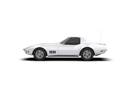 Muscle car isolated on background. 3d rendering - illustration png