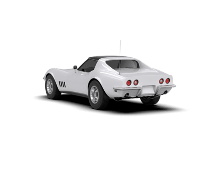 Muscle car isolated on background. 3d rendering - illustration png