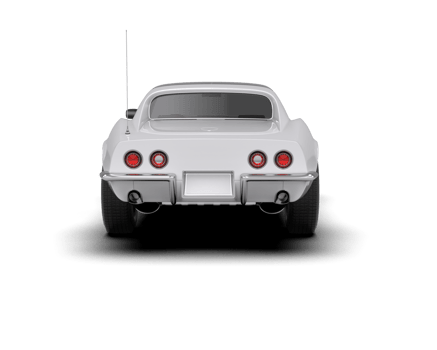Muscle car isolated on background. 3d rendering - illustration png