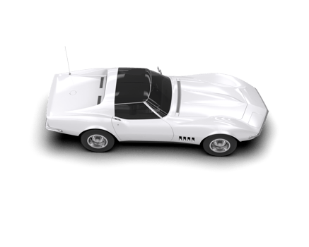 Muscle car isolated on background. 3d rendering - illustration png