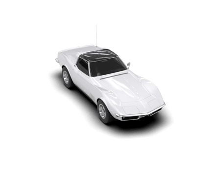 Muscle car isolated on background. 3d rendering - illustration png