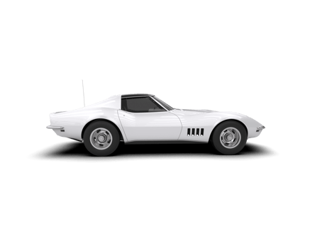 Muscle car isolated on background. 3d rendering - illustration png