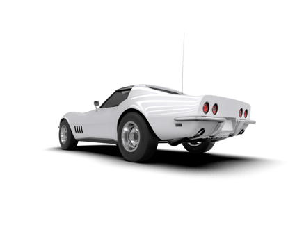 Muscle car isolated on background. 3d rendering - illustration png