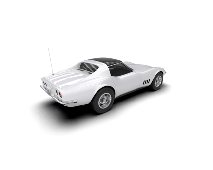 Muscle car isolated on background. 3d rendering - illustration png