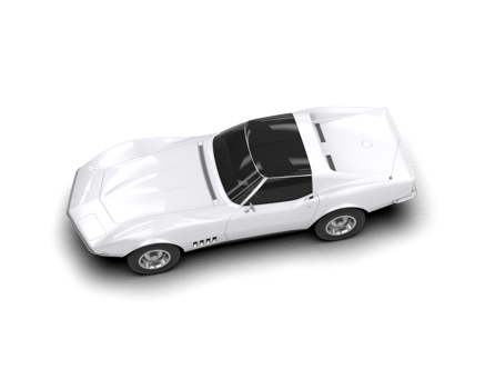 Muscle car isolated on background. 3d rendering - illustration png