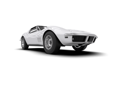 Muscle car isolated on background. 3d rendering - illustration png