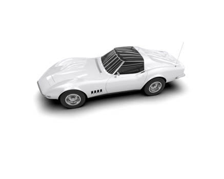 Muscle car isolated on background. 3d rendering - illustration png