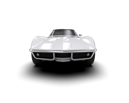Muscle car isolated on background. 3d rendering - illustration png