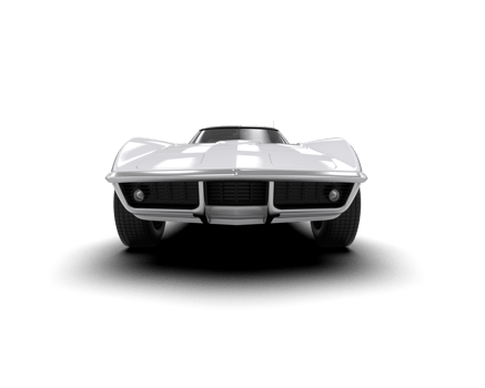 Muscle car isolated on background. 3d rendering - illustration png