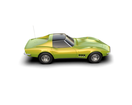 Muscle car isolated on background. 3d rendering - illustration png