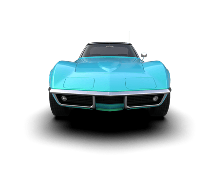 Muscle car isolated on background. 3d rendering - illustration png