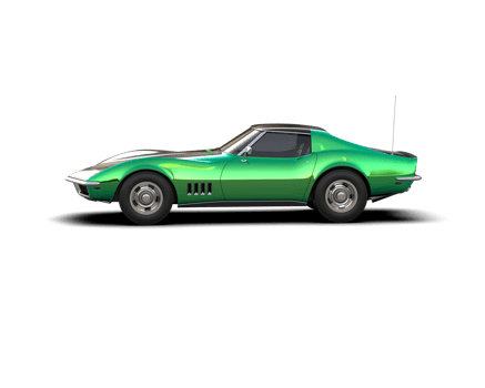 Muscle car isolated on background. 3d rendering - illustration png