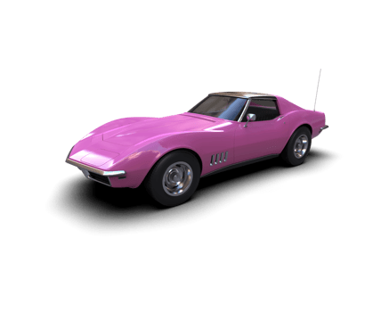 Muscle car isolated on background. 3d rendering - illustration png
