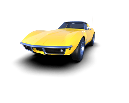Modern car isolated on background. 3d rendering - illustration png