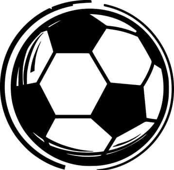 Football - Black and White Isolated Icon - illustration vector