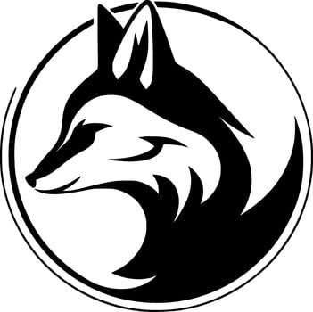 Fox, Minimalist and Simple Silhouette - illustration vector