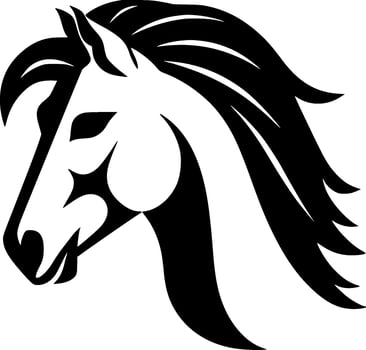 Horse - Minimalist and Flat Logo - illustration vector