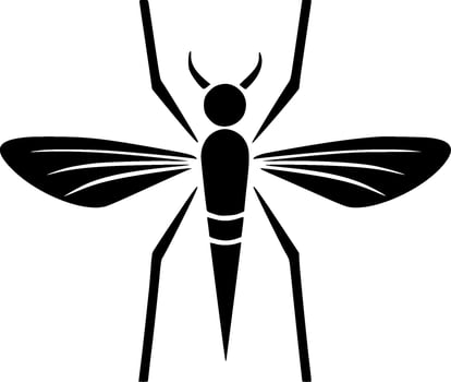 Mosquito, Minimalist and Simple Silhouette - illustration vector