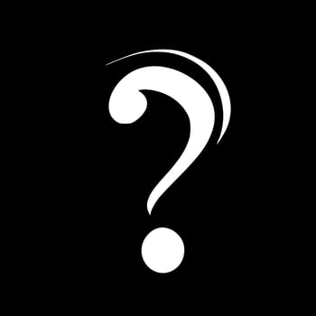 Question, Black and White illustration vector