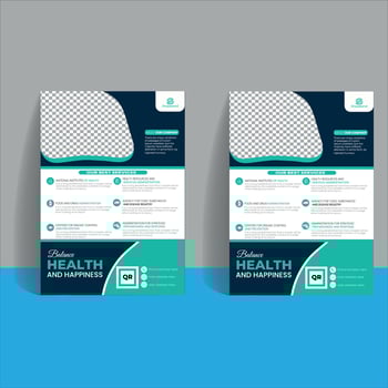 medical flyer design vector