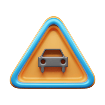 Traffic Sign And Symbol 3D Icon or Road sign 3d icon png