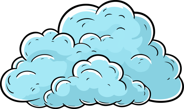 cloud illustration isolated on transparent background. png