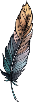 feather illustration isolated on transparent background. png