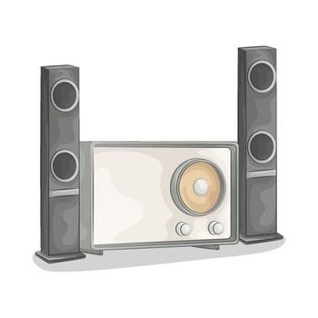 Illustration of audio speaker vector