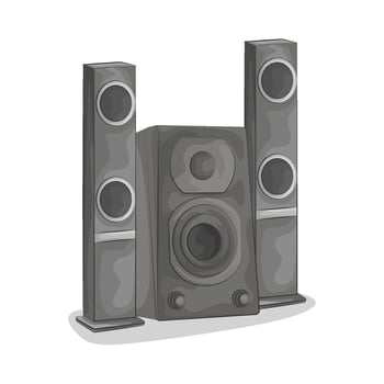 Illustration of audio speaker vector