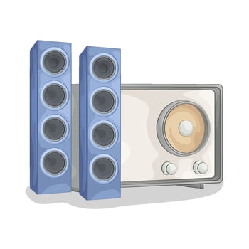 Illustration of audio speaker vector