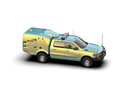Pickup truck isolated on background. 3d rendering - illustration png