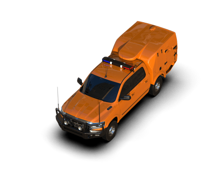 Pickup truck isolated on background. 3d rendering - illustration png