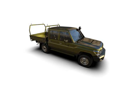 Pickup truck isolated on background. 3d rendering - illustration png