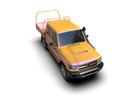 Pickup truck isolated on background. 3d rendering - illustration png
