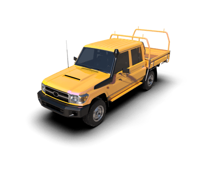 Pickup truck isolated on background. 3d rendering - illustration png