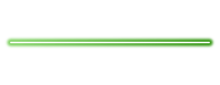 Green gradient neon line design element png