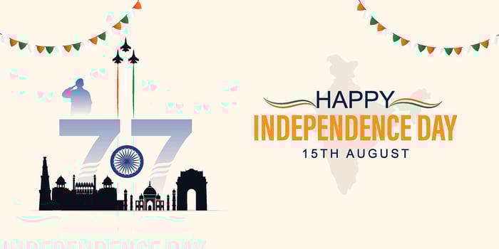 Indian 77th Independence Day, Banner, with this vibrant and patriotic graphic vector