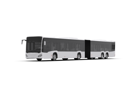 Realistic bus isolated on background. 3d rendering - illustration png