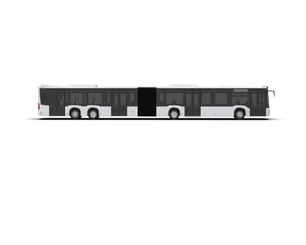 Realistic bus isolated on background. 3d rendering - illustration png