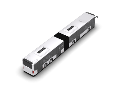 Realistic bus isolated on background. 3d rendering - illustration png