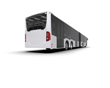 Realistic bus isolated on background. 3d rendering - illustration png