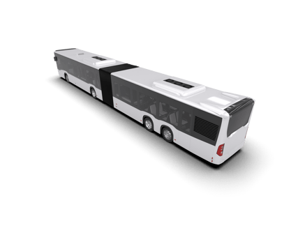 Realistic bus isolated on background. 3d rendering - illustration png