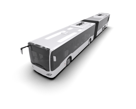 Realistic bus isolated on background. 3d rendering - illustration png