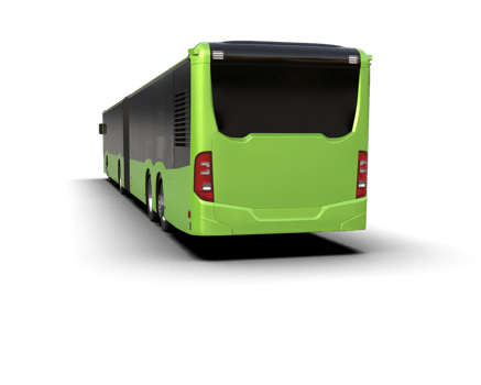 Realistic bus isolated on background. 3d rendering - illustration png