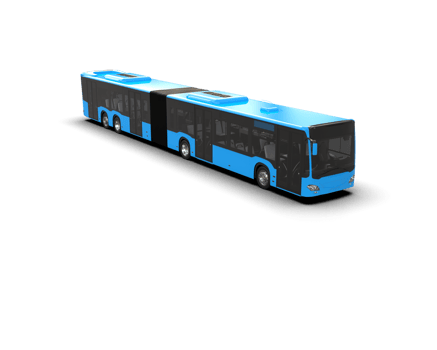 Realistic bus isolated on background. 3d rendering - illustration png