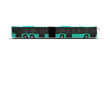Realistic bus isolated on background. 3d rendering - illustration png