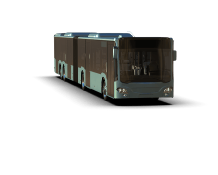 Realistic bus isolated on background. 3d rendering - illustration png