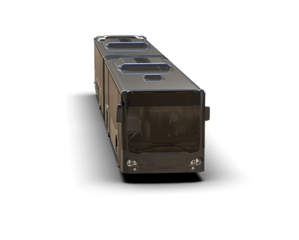 Realistic bus isolated on background. 3d rendering - illustration png