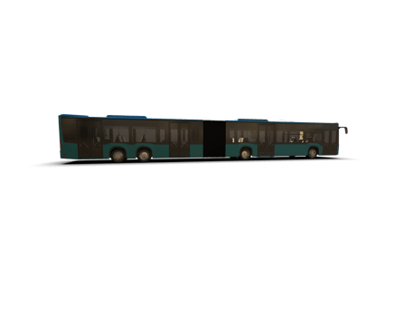 Realistic bus isolated on background. 3d rendering - illustration png